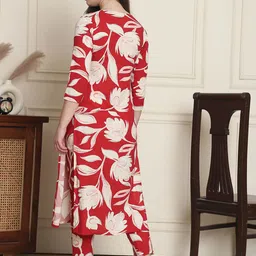 Rajnandini Printed Notch-Neck Tunic With Trouser image 5