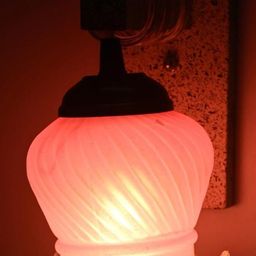 SOMIL Pink Glass Cylinder Printed Wall Lamps-picture-17