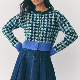 NEXT Women Houndstooth Self Design Cardigan-picture-19