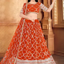 F Plus Fashion Net Semi-Stitched Lehenga Choli-picture-31