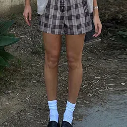 LULU & SKY Women Checked Loose Fit Shorts-picture-56