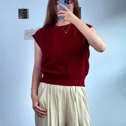 KPOP Women Round Neck Sleeveless Top-image-97