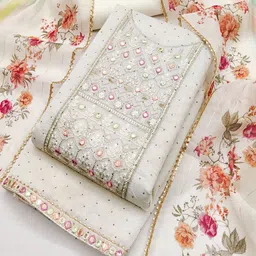 TAVAS Embroidered Unstitched Dress Material-10