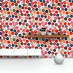ArtzFolio Printed UV-Resistant Anti-Bacterial Multicolored Polka Dots Peel & Stick Wallpaper-image-7