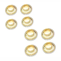 PUFFSMART 8-Pcs Yellow Ring Candle Holder-12