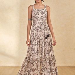 Global Desi Printed Fit & Flared Maxi Dress-image-8