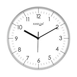 RANDOM White & Black Contemporary Wall Clock-32