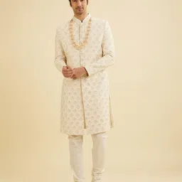 Manyavar Men Embroidered Sherwani Set-image-16