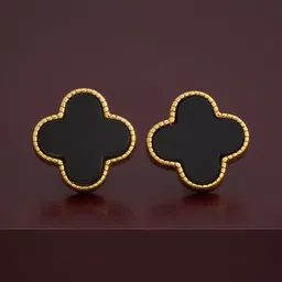 Kushal's Fashion Jewellery 92.5 Sterling Silver Gold-Plated Zircon Stone Studded Studs-image-100