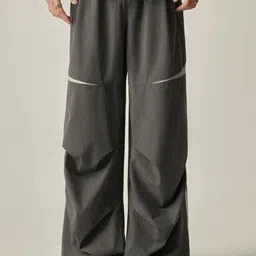 EVERDION Relaxed-Fit Mid-Rise Parachute Trouser-image-47