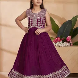 Sangria Girls Georgette Dresses-image-73