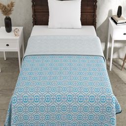 Myntra Elegant Homes Blue 180 GSM Ethnic Motifs Cotton AC Room Single Bed Dohar-picture-20