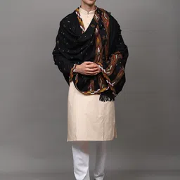 Exotic India Unisex Ethnic Motifs Woven Design Shawl-picture-16