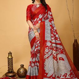 DIVASTRI Kalamkari Printed Banarasi Saree-57