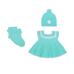 Tintin Sea Green Wool Jumper Dress-picture-9