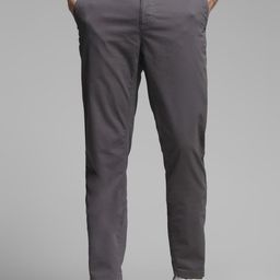 Jack & Jones Men Solid Mid-Rise Chinos Trousers-image-75