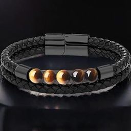 Roadster Men Leather Silver-Plated Multistrand Bracelet-picture-15