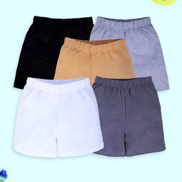 KiddoPanti Girls Pack Of 5 Regular Fit Mid-Rise Cotton Cycling Shorts-image-64