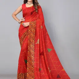DIVASTRI Geometric Printed Saree-image-77