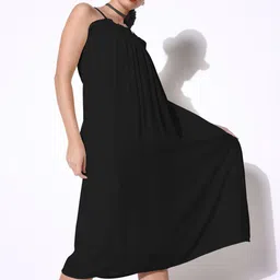 SHOWOFF Shoulder Straps Fit And Flare Midi Dress-image-6
