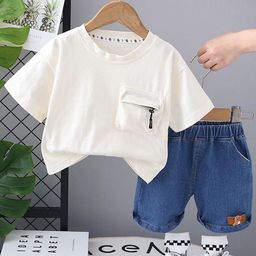 POP STREET KIDS Boys Round Neck T-shirt With Shorts-image-43
