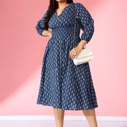 Krunal Raiyani Floral Print Applique Crepe Fit & Flare Maxi Dress-picture-3