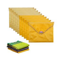 Aura Yellow Set of 6 Regular Multi-Utility Organisers-4