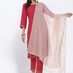 Rangriti Ethnic Motifs Printed Dupatta with Zari-29