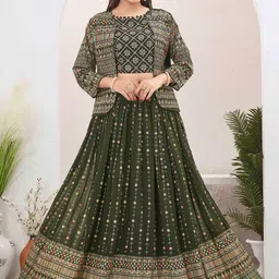 CHANSI Embroidered Ready to Wear Lehenga Choli-picture-10
