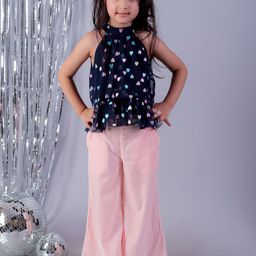 LIL DRAMA Girls Printed Sleeveless Top with Palazzos-picture-20