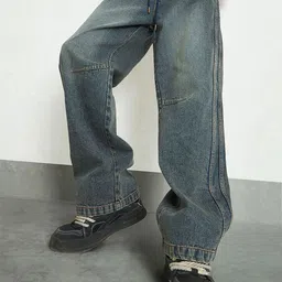 MASCLN SASSAFRAS Men Wide Leg Mid-Rise Cotton Jeans-image-78