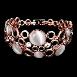 Shining Diva Fashion Rose Gold-Plated Crystals Studded Kada Bracelet-image-96