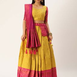 Payu Semi-Stitched Lehenga & Unstitched Blouse With Dupatta-picture-25