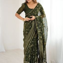 all about you Ethnic Motifs Embellished Zari Designer Saree-picture-33