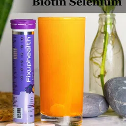Fixuphealth Set Of 3 Biotin Selenium Amino Acids Tablets 20 Effervescent Tablets - Orange image 5