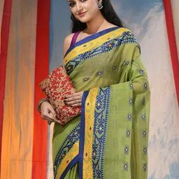 DESH BIDESH Woven Design Pure Cotton Saree-image-21