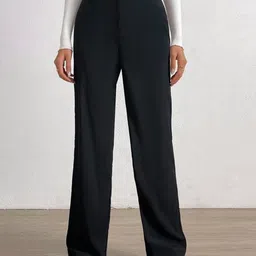 Visit Wear Women Regular Fit High-Rise Pleated Trousers-picture-16
