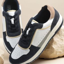 Woodland Men Colourblocked Leather Sneakers-45
