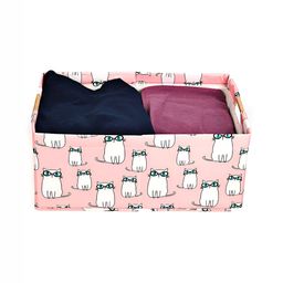 HOUSE OF QUIRK Pink & White Printed Foldable Organiser-image-13