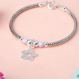 Elegante kids Girls Sterling Silver Rhodium-Plated Wraparound Bracelet-image-39