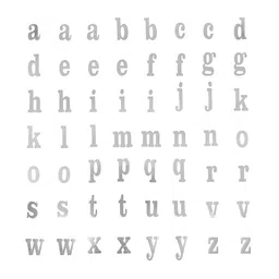 Comet Busters Silver Toned Self Adhesive Alphabets 3D Stickers-70