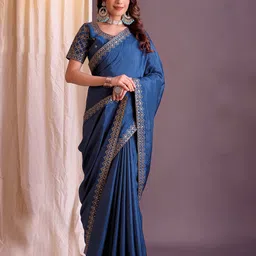 Moda Rapido Solid Embroidered Silk Cotton Regular Saree-image-57