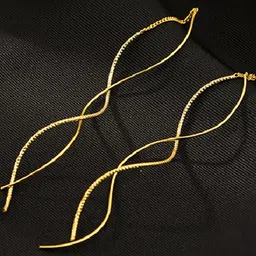 DIVASTRI Gold Alloy Earrings-image-29