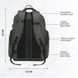 TRAWOC 30L LaptopTPB03 with Suitcase Opening ,USB Charging Port Backpack image 3
