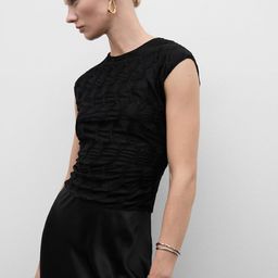 MANGO Extended Sleeves Textured Top-picture-43