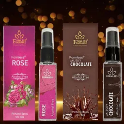 Formless Fragrance Set Of 2 Rose & Chocolate Alcohol Free Spray Perfume- 8 ml Each-28