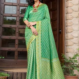 Anouk Leheriya Woven Design Zari Chanderi Saree-22