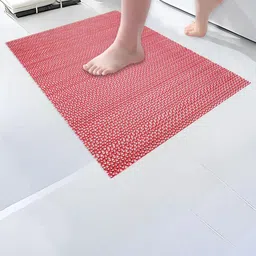 Aura Red Textured Anti-Skid BathRugs-picture-15