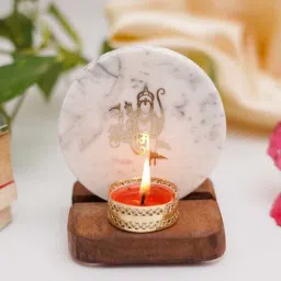 home arte White Marble Figurine Tea light Holder-picture-7