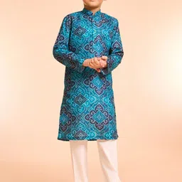Manyavar Boys Abstract Printed Kurta with Pyjama-picture-1